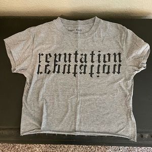Taylor Swift Reputation Gray Crop Top